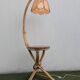 Vintage rattan and bamboo floor lamp, 1960s