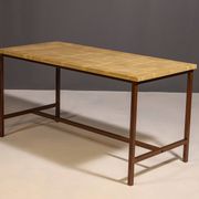 Table de cuisine industrielle vintage de l'Est, années 1950, Tchécoslovaquie