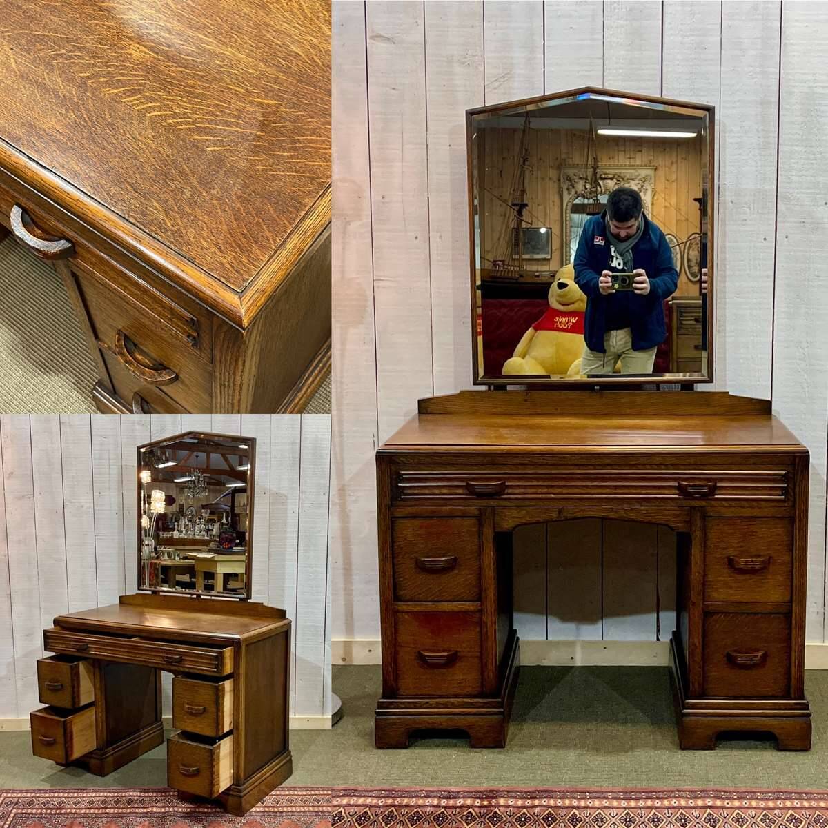 English mahogany dressing table from the early 20th century