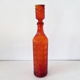 Italian carafe empoli orange red 1960