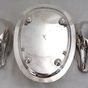 Idiot, double sauce boat + liners, Minerva silver, excellent condition, 19th century, 1.798 kg