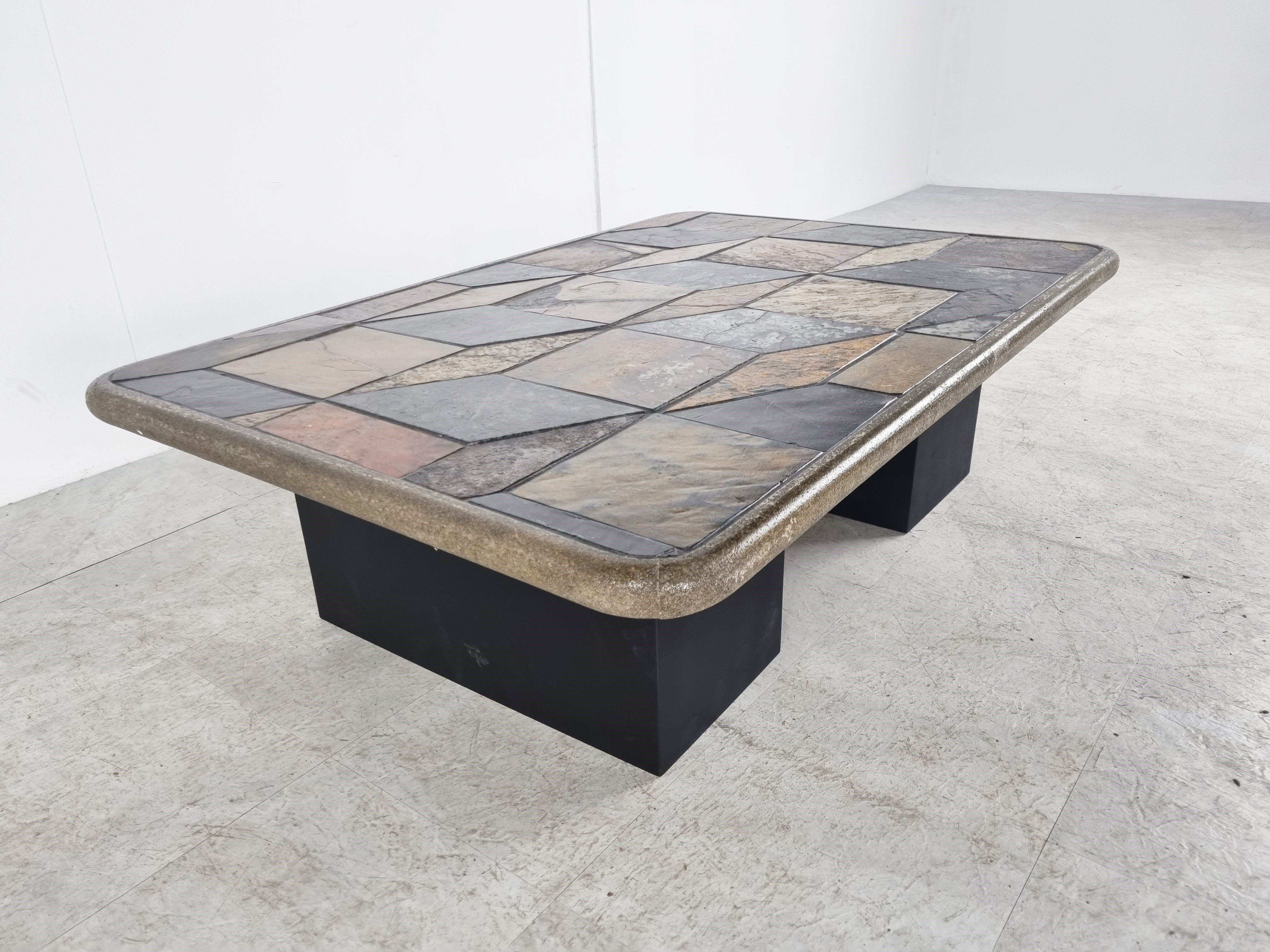 Vintage brutalist coffee table, 1970s