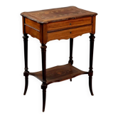 Small antique table made of various types of wood, England, 20th century.