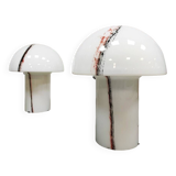 Paire de lampes de table champignon vintage