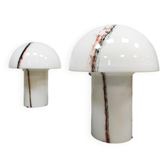 Paire de lampes de table champignon vintage