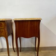 Pair of Louis XV style bedside tables in rosewood marquetry