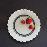 Set of 10 dessert plates flowers petals daisy Duralex Made in France 70s