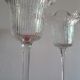 Lot of 2 photophore candlesticks in corolla shape