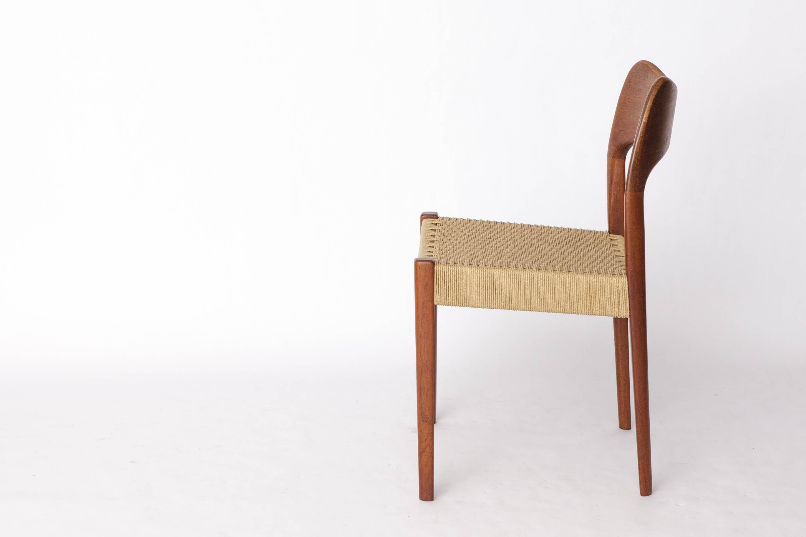 1 of 8 Arne Hovmand-Olsen Chair for Mogens Kold, Danish Teak & Danish Cord