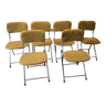 Set of 6 vintage Eyrel folding chairs