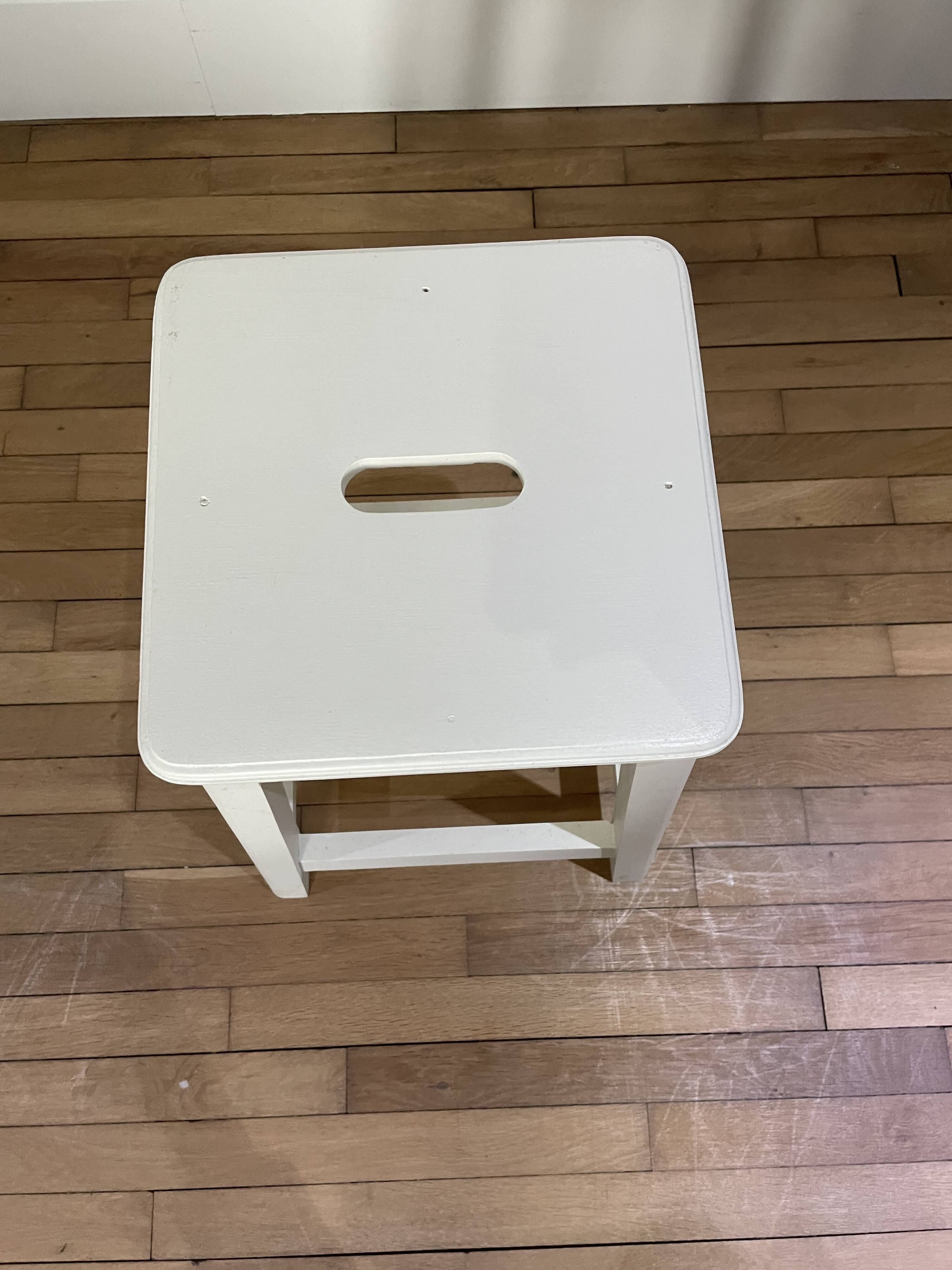 Vintage painted wooden stool