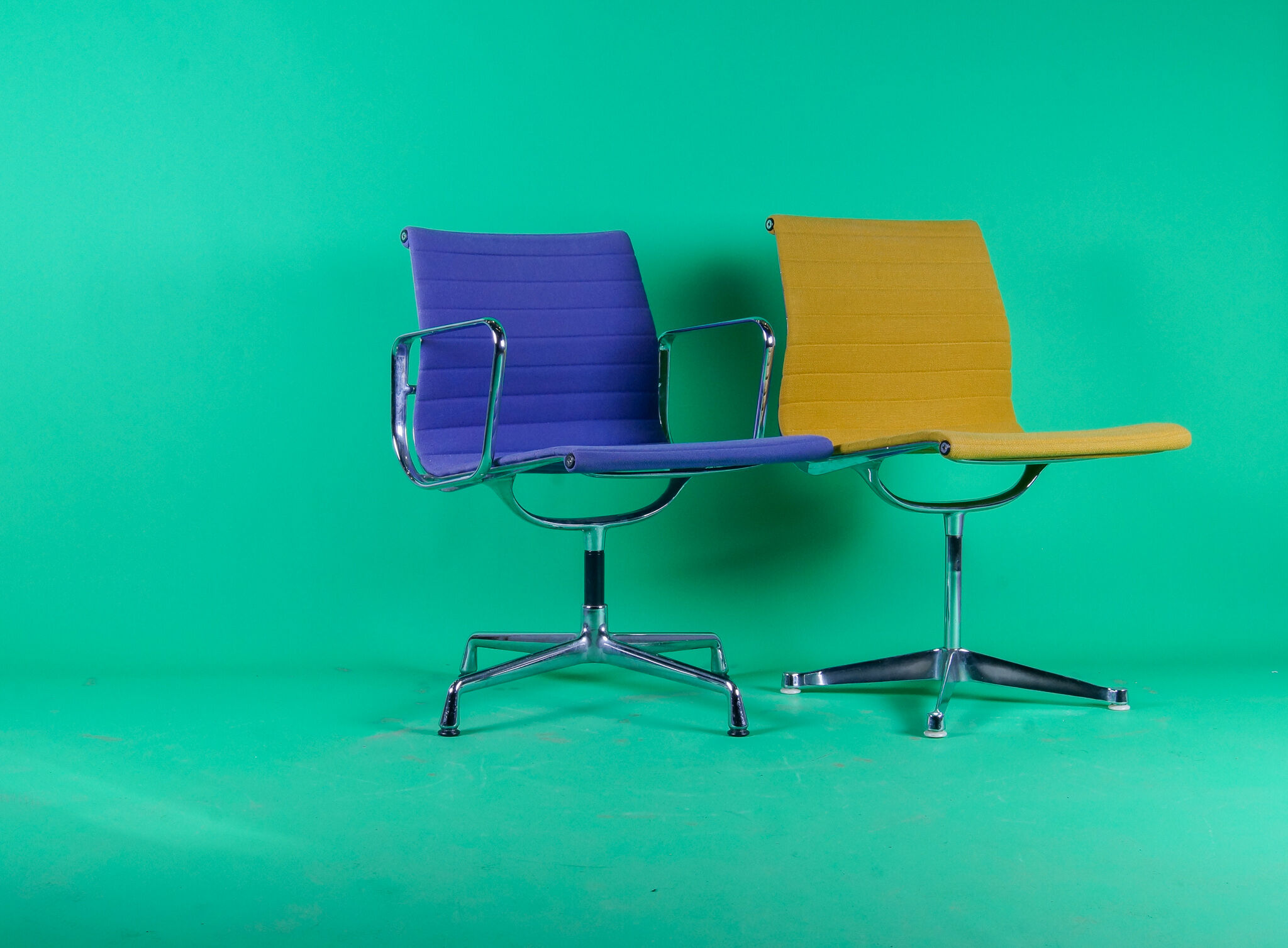 Set of 8 chairs model EA108 & EA107 by Charles and Ray Eales Vitra edition