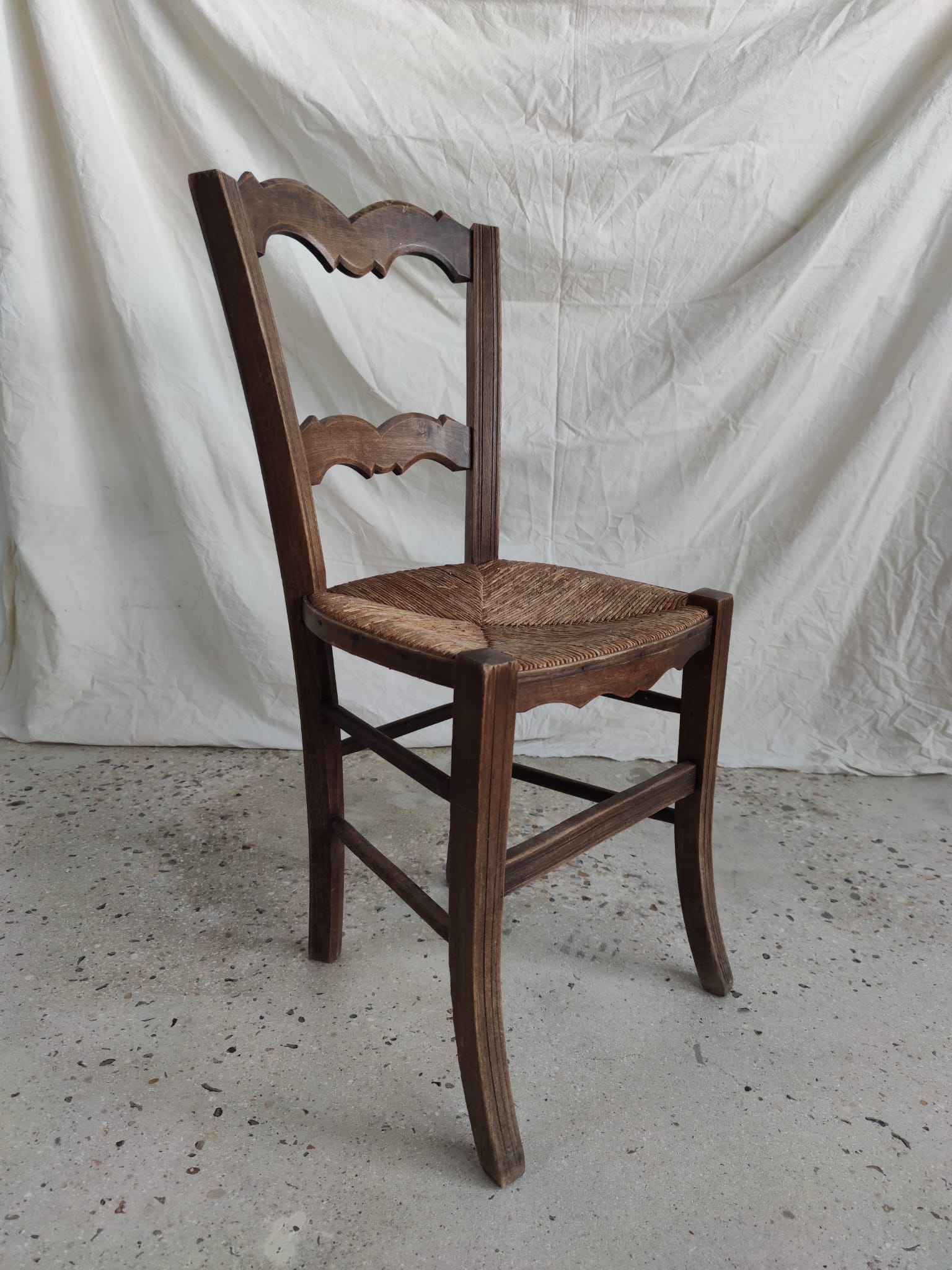 Mulched wooden chair