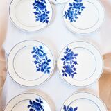 7 plates with dessert Porcelain de Limoges