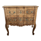 Louis XV style commode in solid cherry wood.