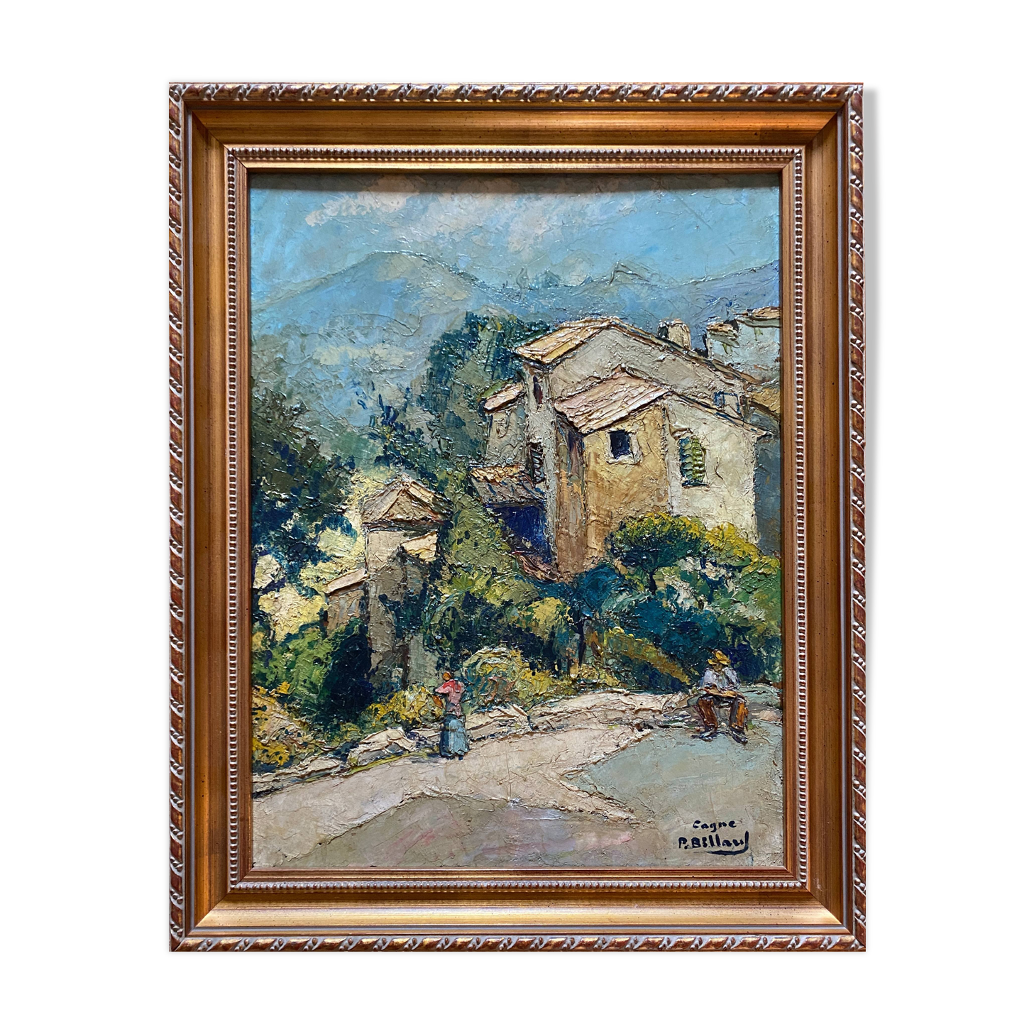 Painting "Old houses in Cagne"