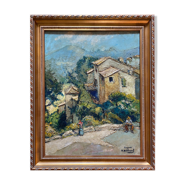 Painting "Old houses in Cagne"
