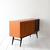 Scandinavian Teak Sideboard with Black Details