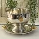 Silver Plated Grape Ice Bucket with Pedestal Tray, French ice bucket