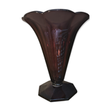 Vintage purple vase in medici shape