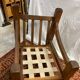 Brutalist design armchair in old oak