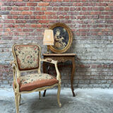 French Armchair with Floral Tapestry