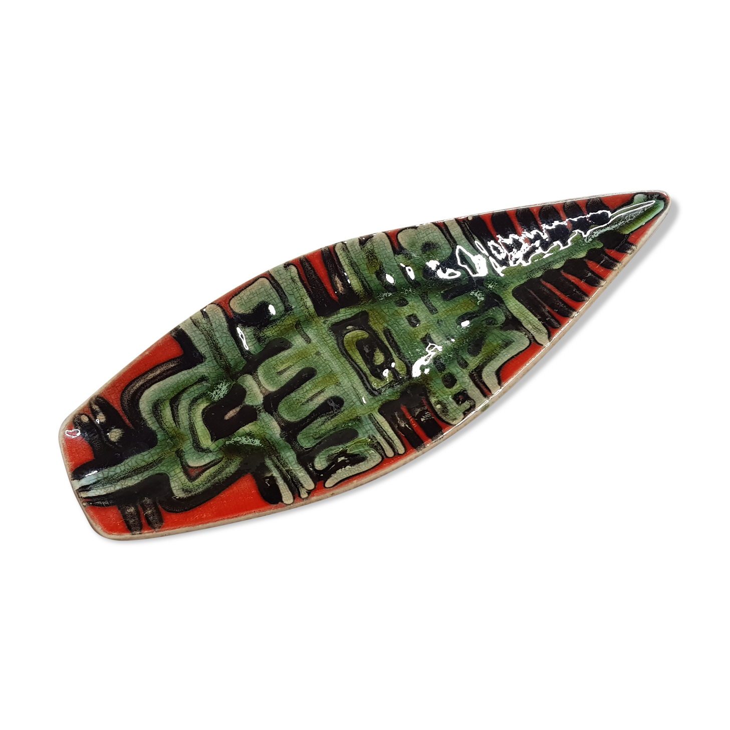 Enamel ceramic dish "Poole Pottery Delphis" 44 cm, 1970