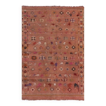 Kilim turc vintage tissé main 95x140 cm