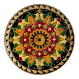 Vintage brass compartment plate