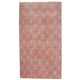 Tapis vintage turc Oushak fait main en laine et coton rouge
