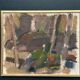 Swedish Oil on Panel“Composition” by Nils Folke Knafve –Vintage & Framed
