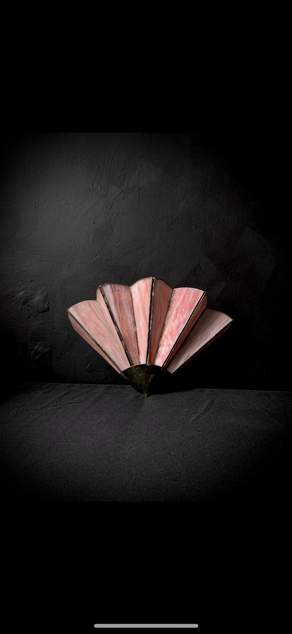 Appliques éventail rose