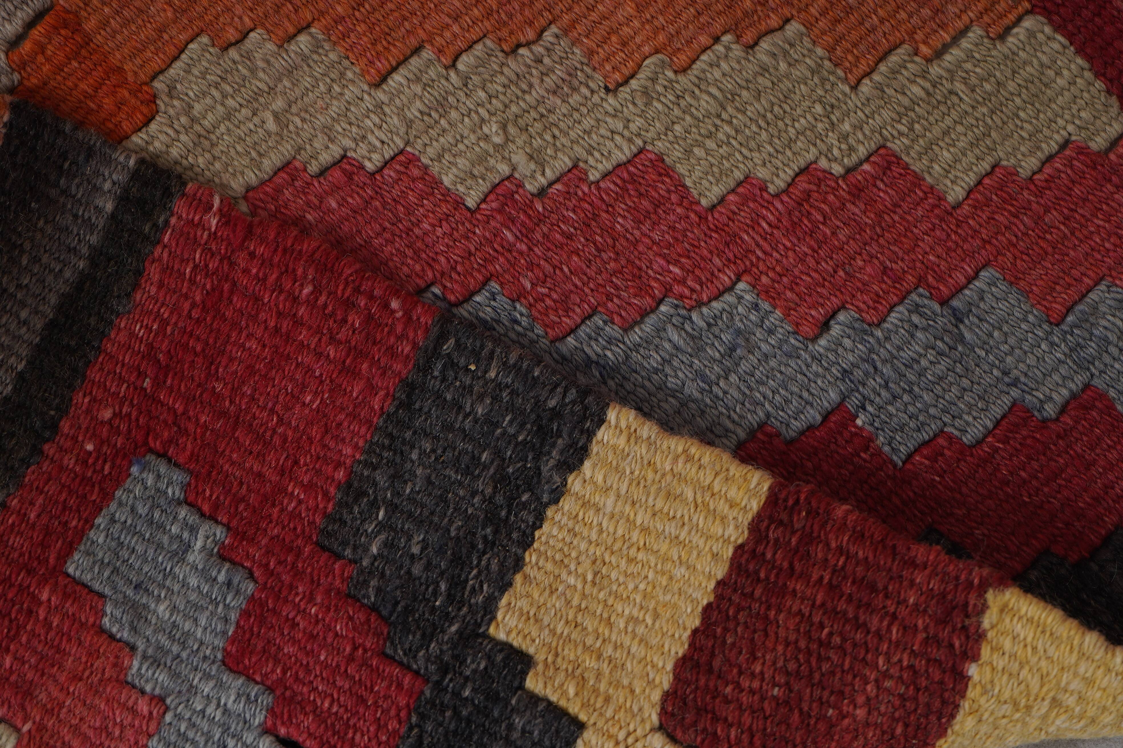 Vintage Turkish Oushak Handwoven Rug 78x378 cm