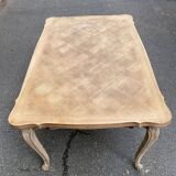 Louis XV extendable dining table renovated in raw wood 220cm