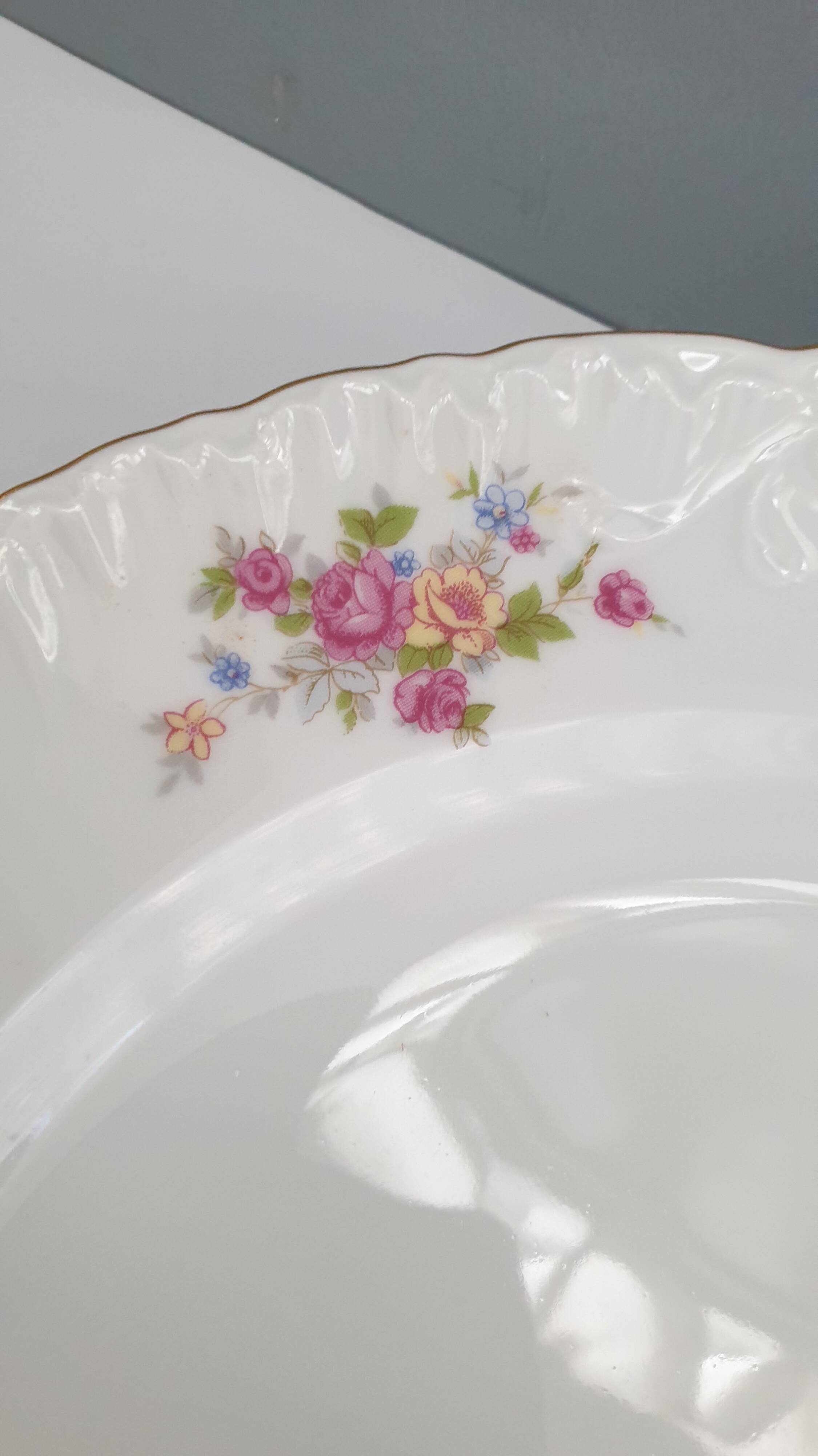 Vintage round porcelain dish prestige collection