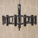 Vintage large chrome Italian Space Age pendant lamp Sciolari