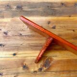 Mahogany-colored wooden shelf