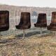 Set of 4 vintage Space Age swivel chairs