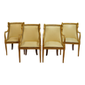 Ensemble de quatre fauteuils de style Empire