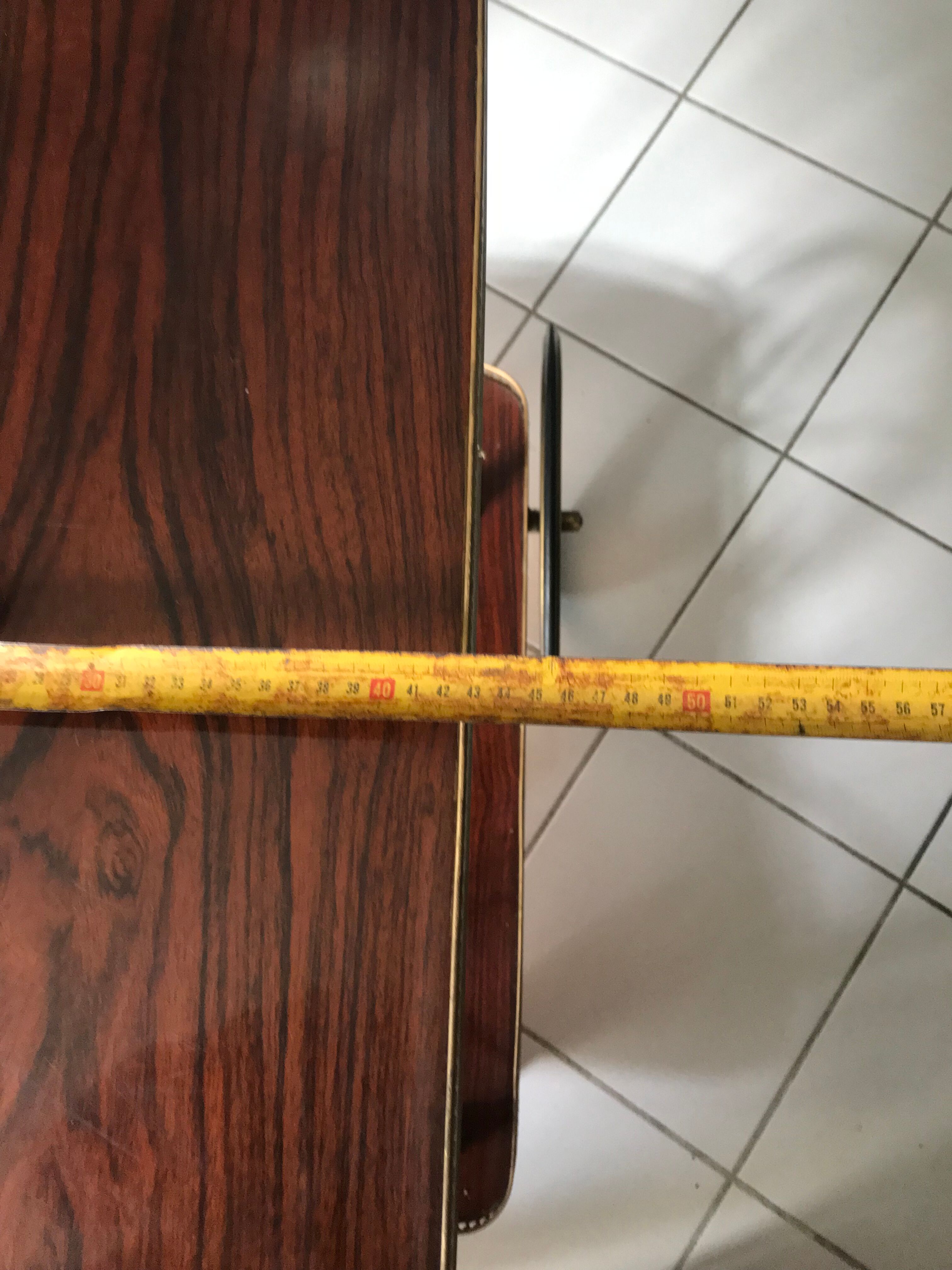 Rolling service wood and brass