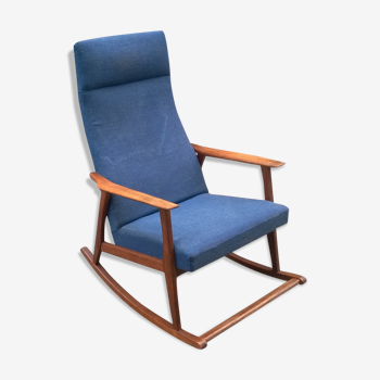 Rocking chair scandinave en teck