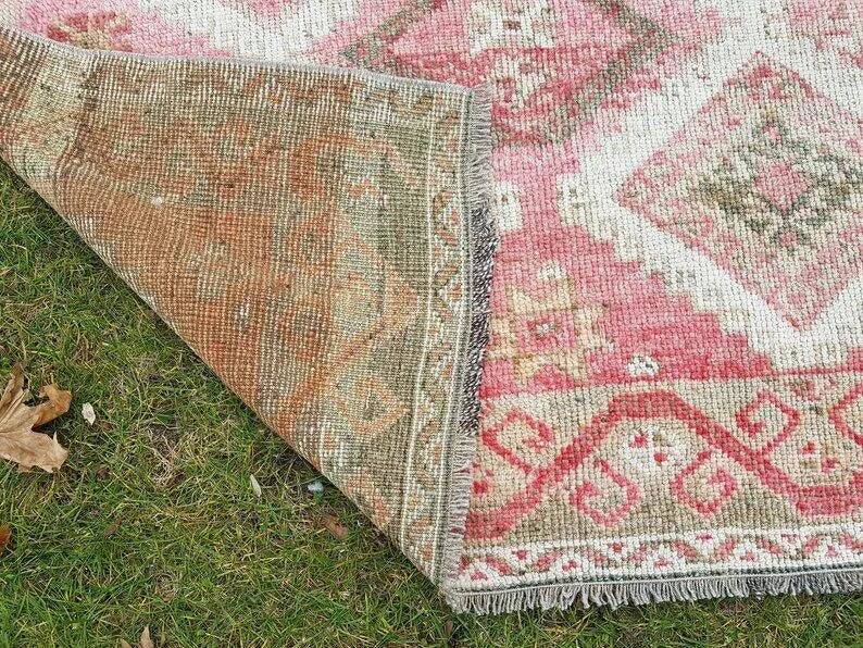 Vintage Turkish hallway rug 150x330 cm