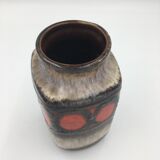Red Scheurich ceramic vase
