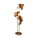 Vintage 20thc italian brass floral floor lamp c.1970