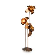 Vintage 20thc italian brass floral floor lamp c.1970