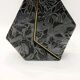 Polygonal black ceramic iridescent lamp 1980s memphis milano light table retro