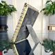 Vintage Photo Holder Frame - Golden Metal Glass - 20th Century Design Decoration - 1950 - 60s
