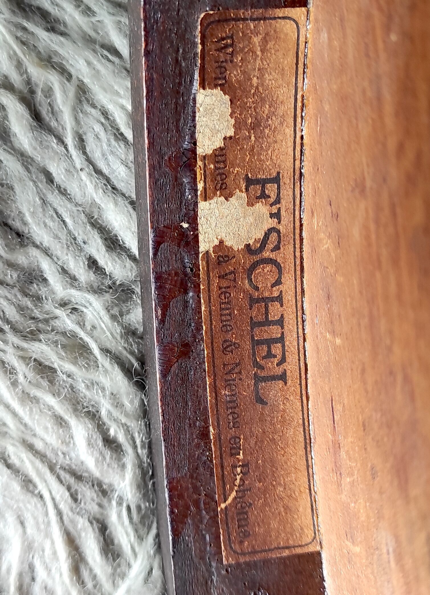 Bistro chair by Fischel in curved wood – early twentieth century