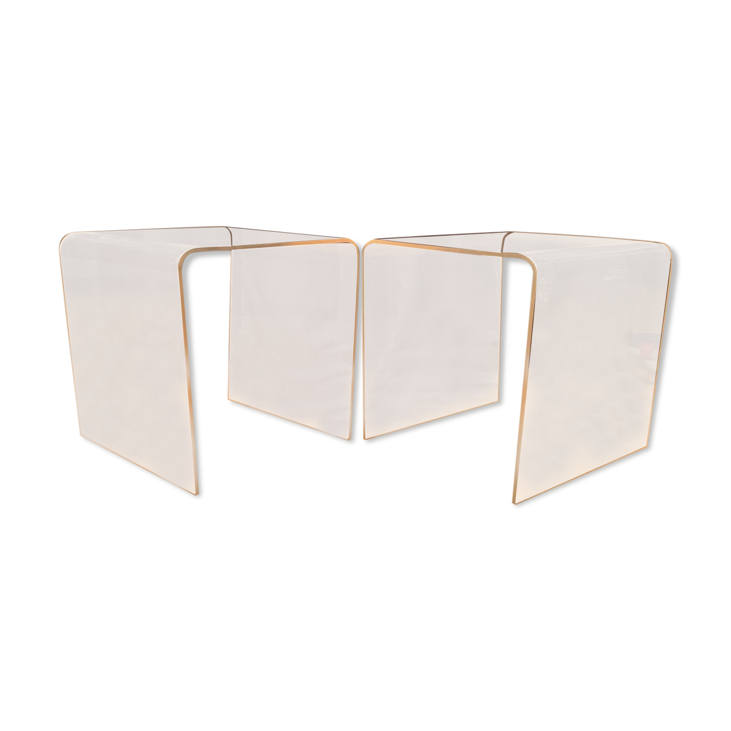 Pair of 1970s Lucite Side Tables