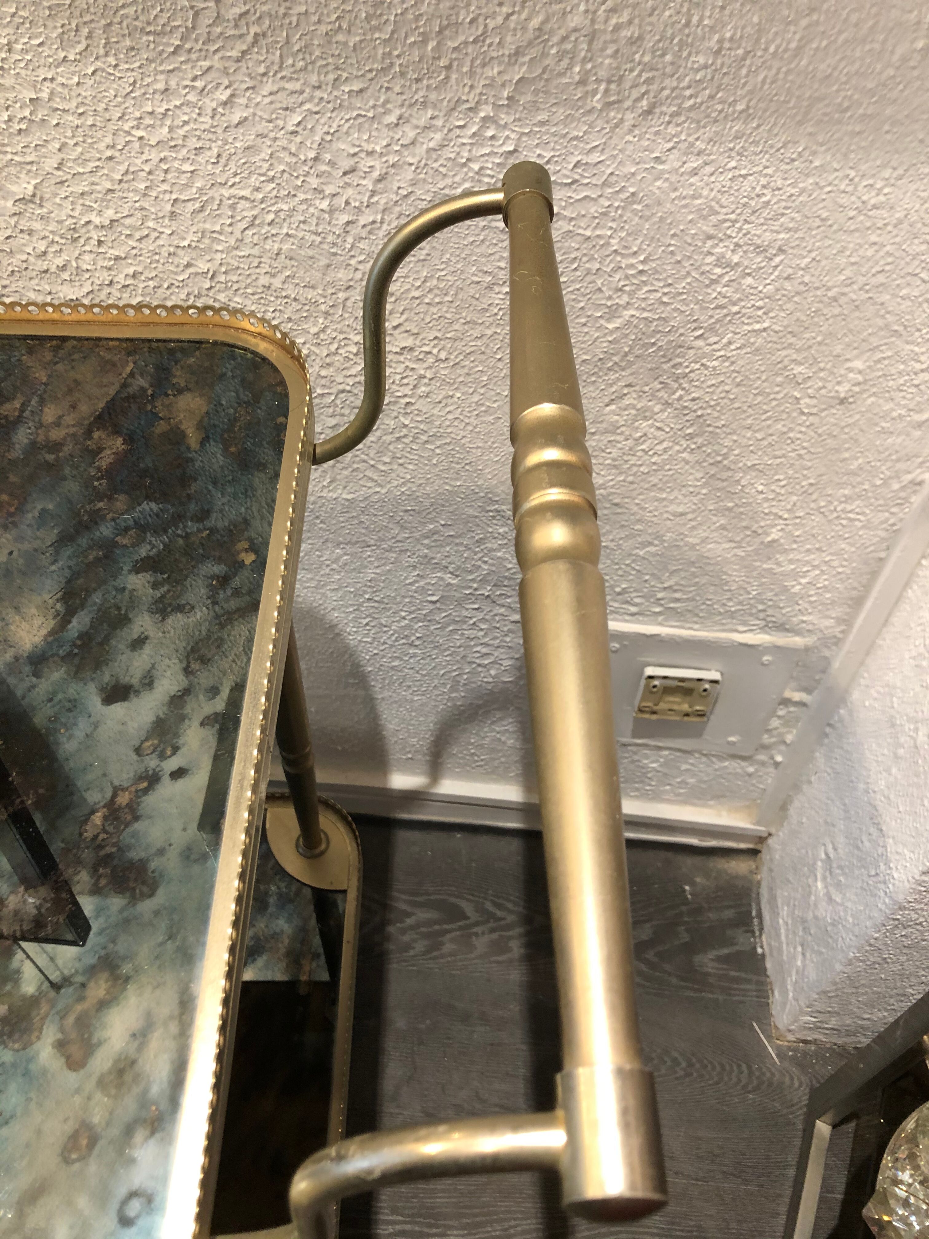 Desserte bar rolling 1960 eglomised glass